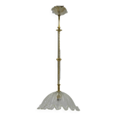 Glass and brass pendant, italy, 1970s