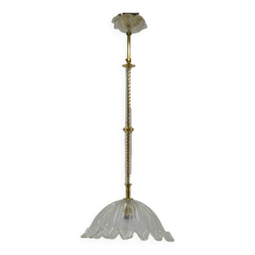 Pendentif en verre et laiton, Italie, années 1970