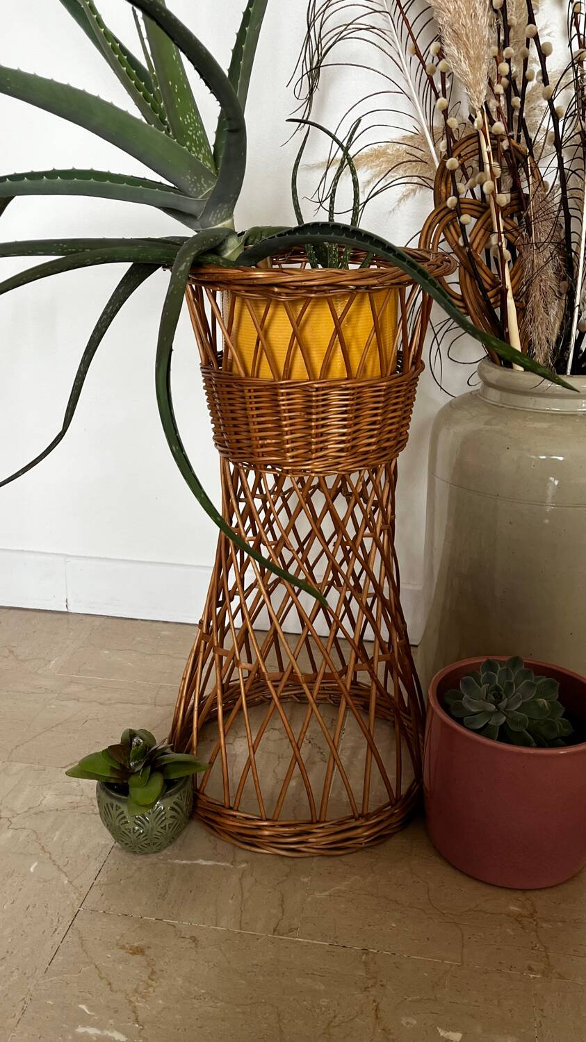 Plant holder - wicker pot cover