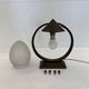 Sculptural Art Deco Table Lamp With Frosted Glass Shade, 1930s