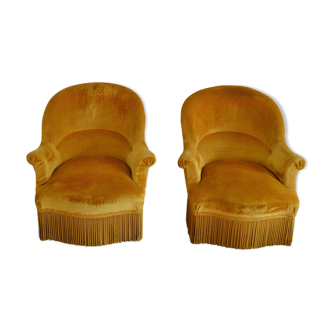 Fauteuils crapaud velours
