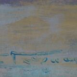 Oil on canvas "Lunch at 2 in the Isle-Adam under the sun" Faraoni Luciano