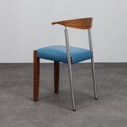 Set of 4 postmodern leather dining chairs, Italy, 1990s