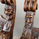 Set of Three Renaissance Style Armchairs, 19th Century