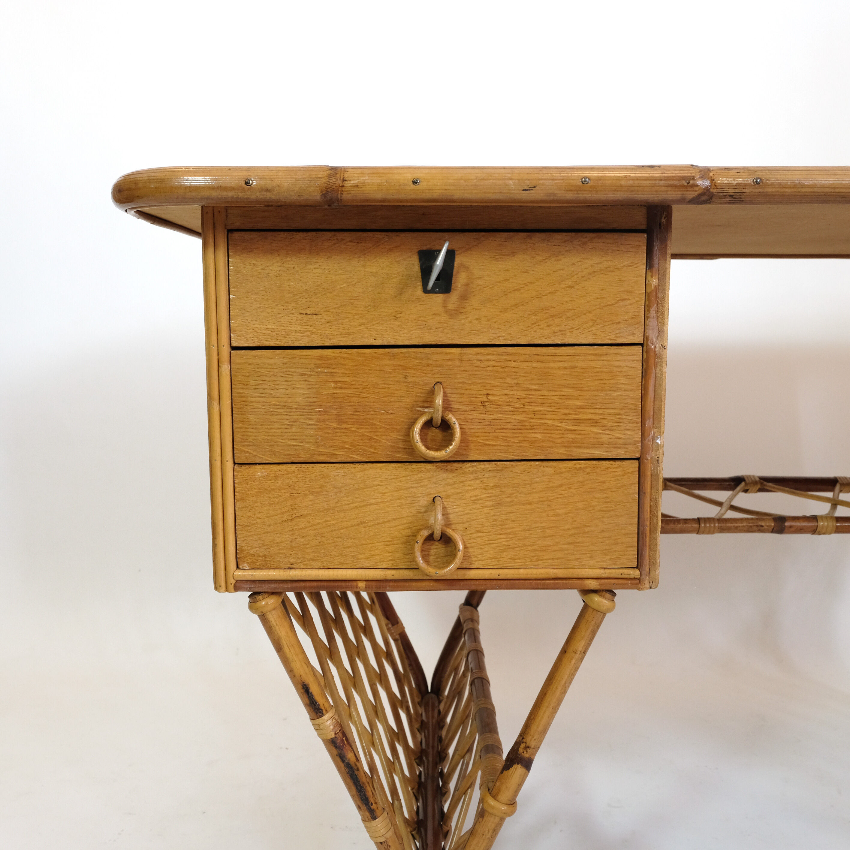 Rattan desk and chair  70