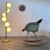 Old floor lamp in brass and opaline design from the 70s Max Bill lamp