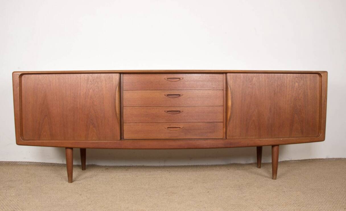 Vintage Scandinavian sideboard by Henry Walter Klein for Bramin