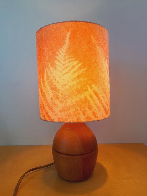 Lampe de chevet en bois 1970