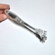 Empire Silver Metal Clawed Sugar Tongs Neoclassical Ice Tongs
