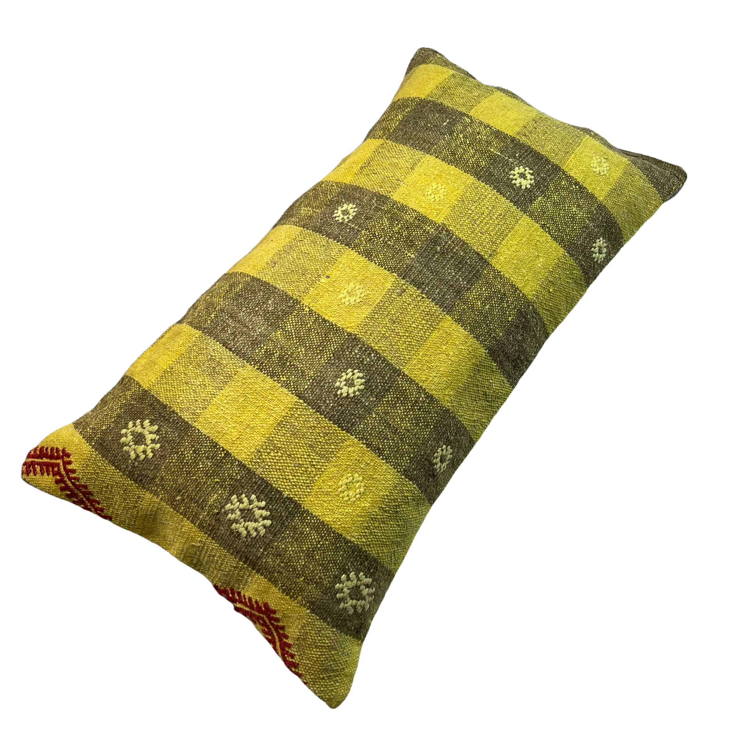 Vintage turkish kilim cushion cover , 30 x 60 cm