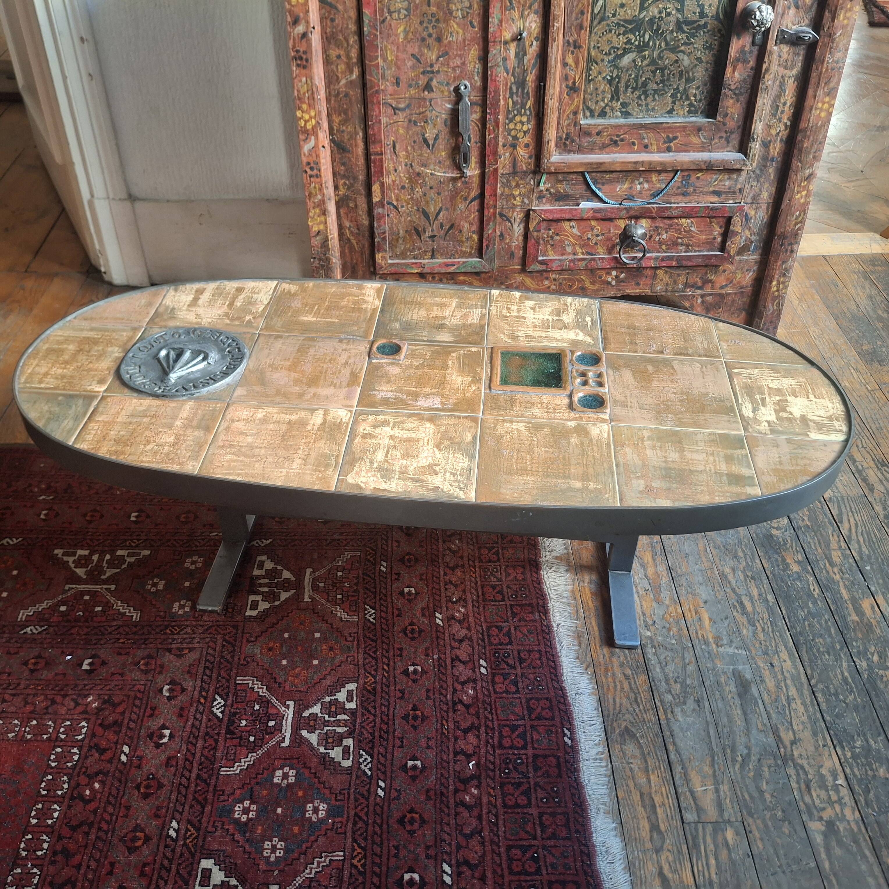 Table basse vallauris. 1960. Vintage