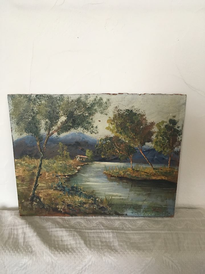 Landscape autumn at dusk