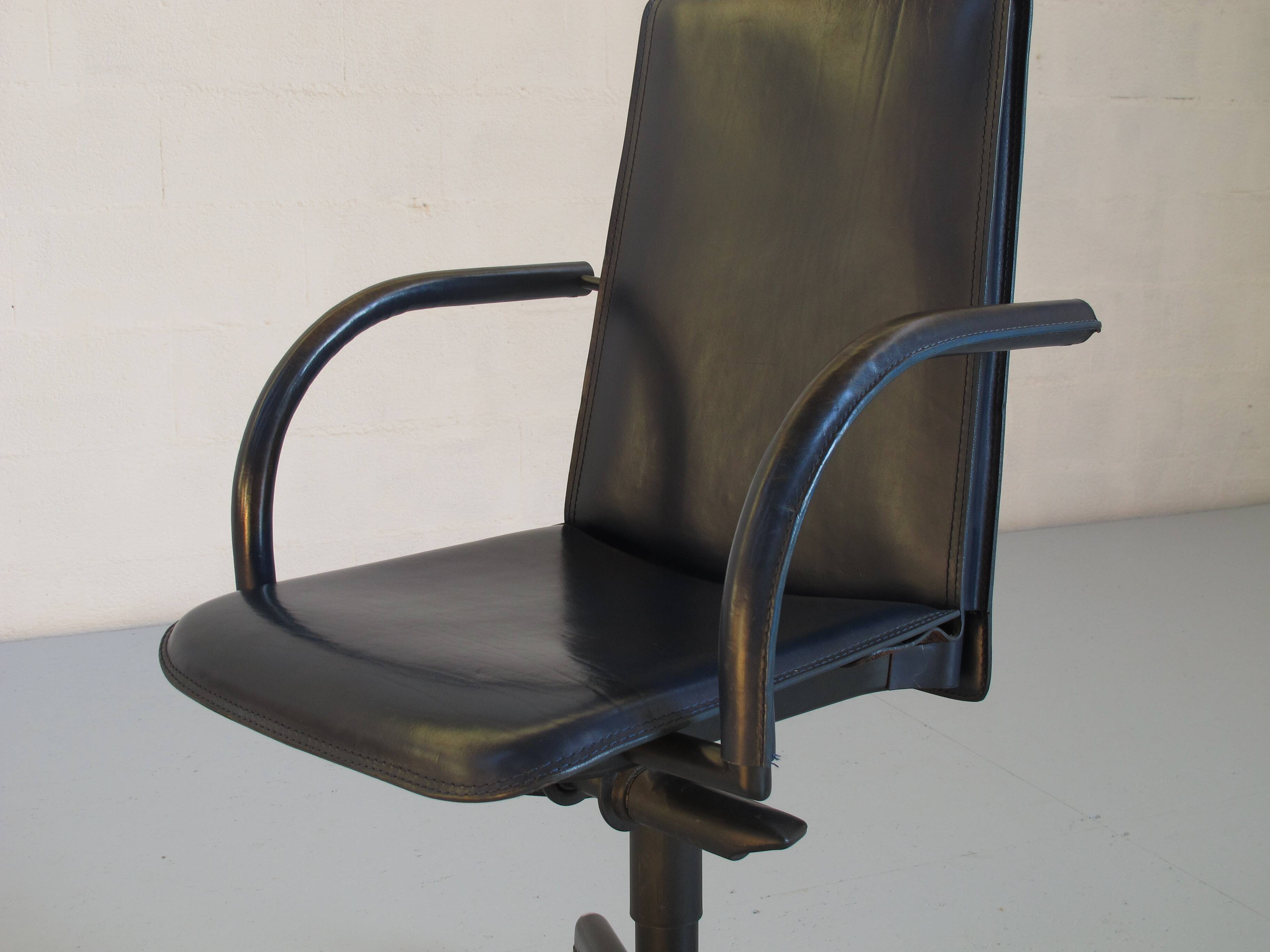 Leather office armchair Fasem Italia edition