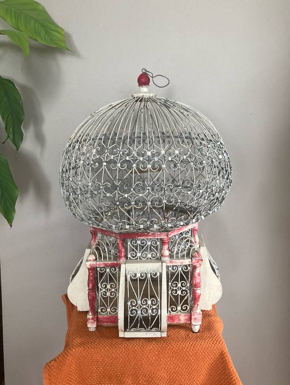 Cage artisanale époque XIXe pour petits oiseaux