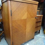 Asymmetrical oak dresser buffet