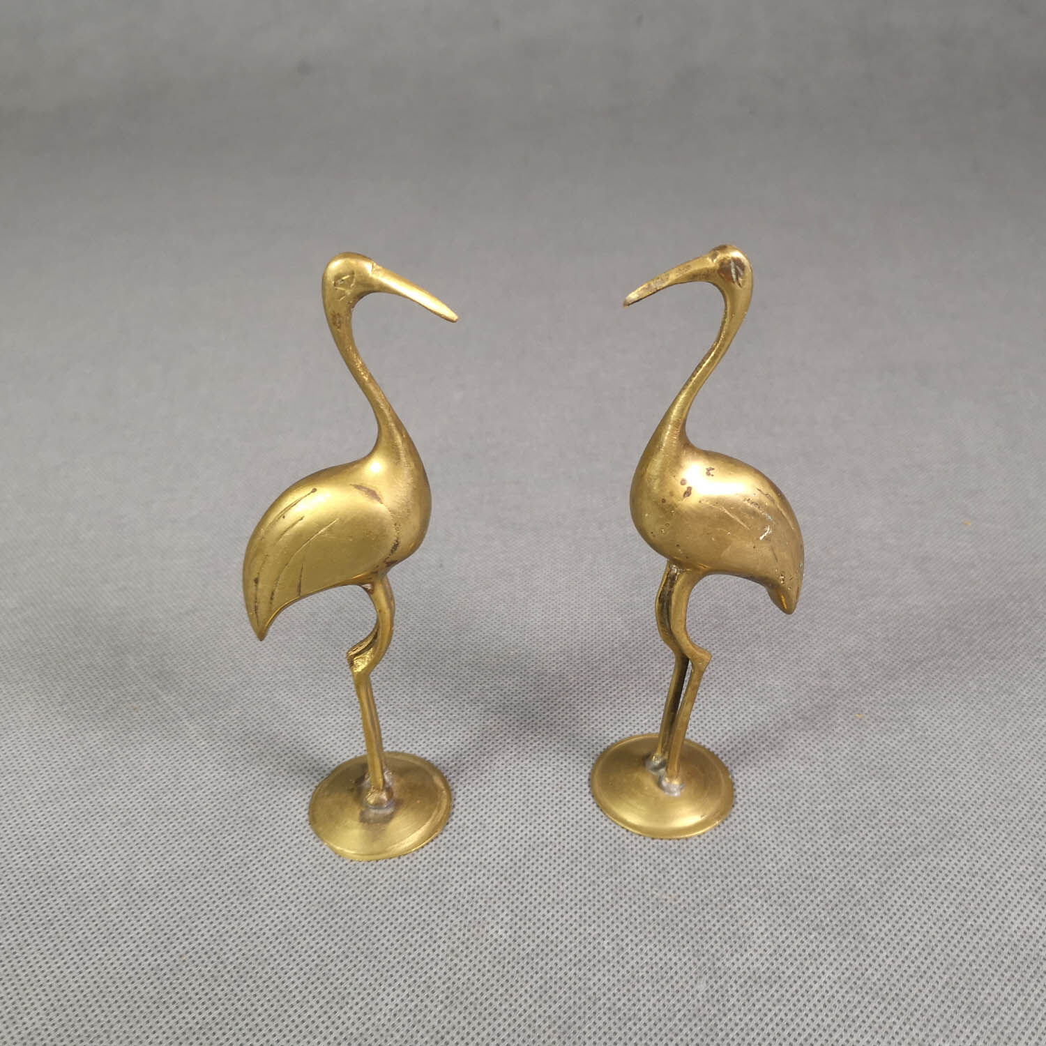 Couple of vintage brass ibis