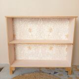 Small pink bookcase and wood