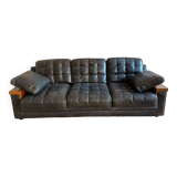 Canapé vintage en cuir noir haut de gamme