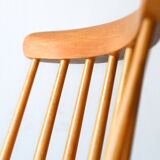 1960s Swedish "Pinnstol" chair - Teak seat with beech frame