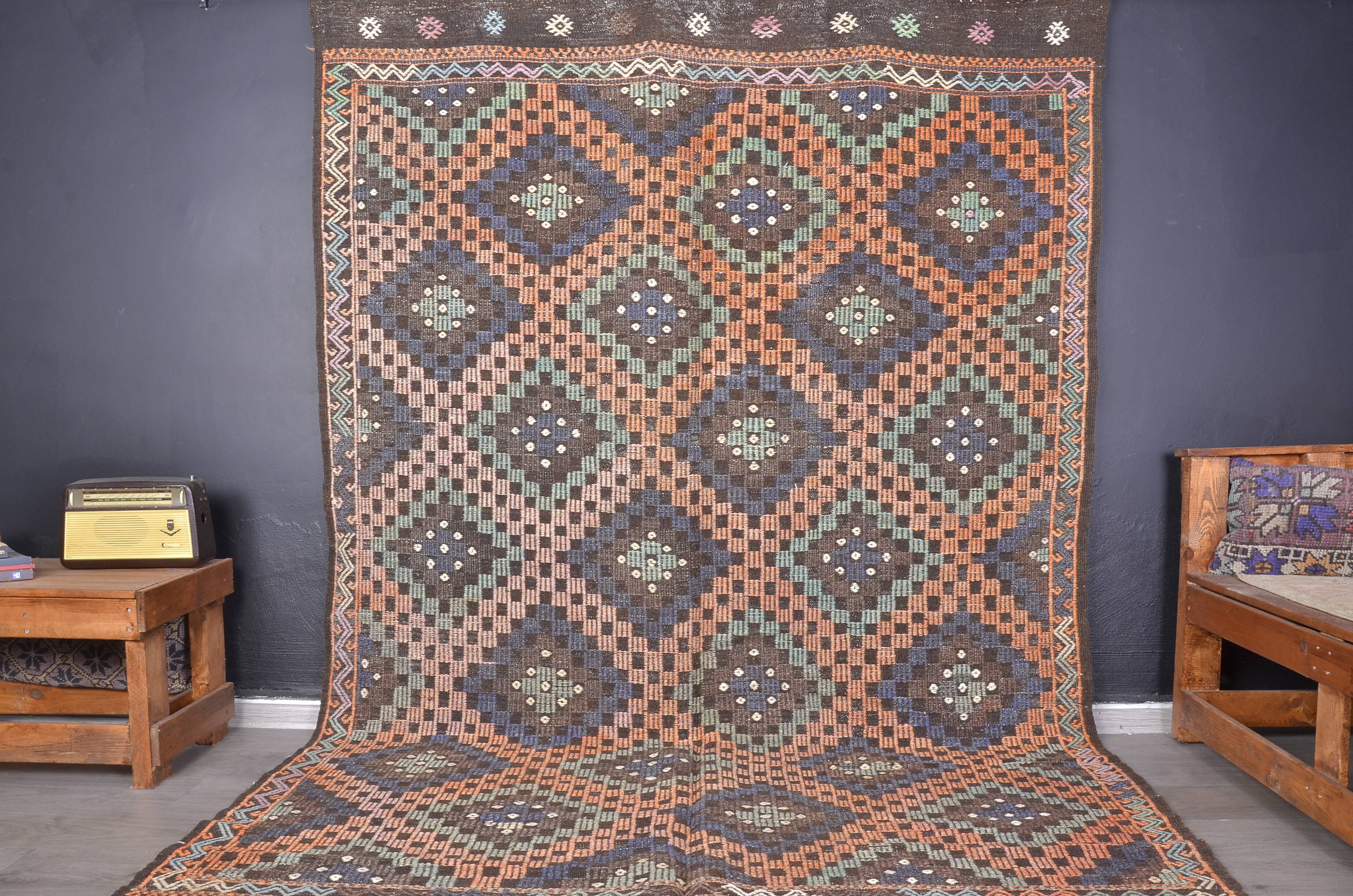 Oushak Vintage Handwoven Kilim Rug sku1861