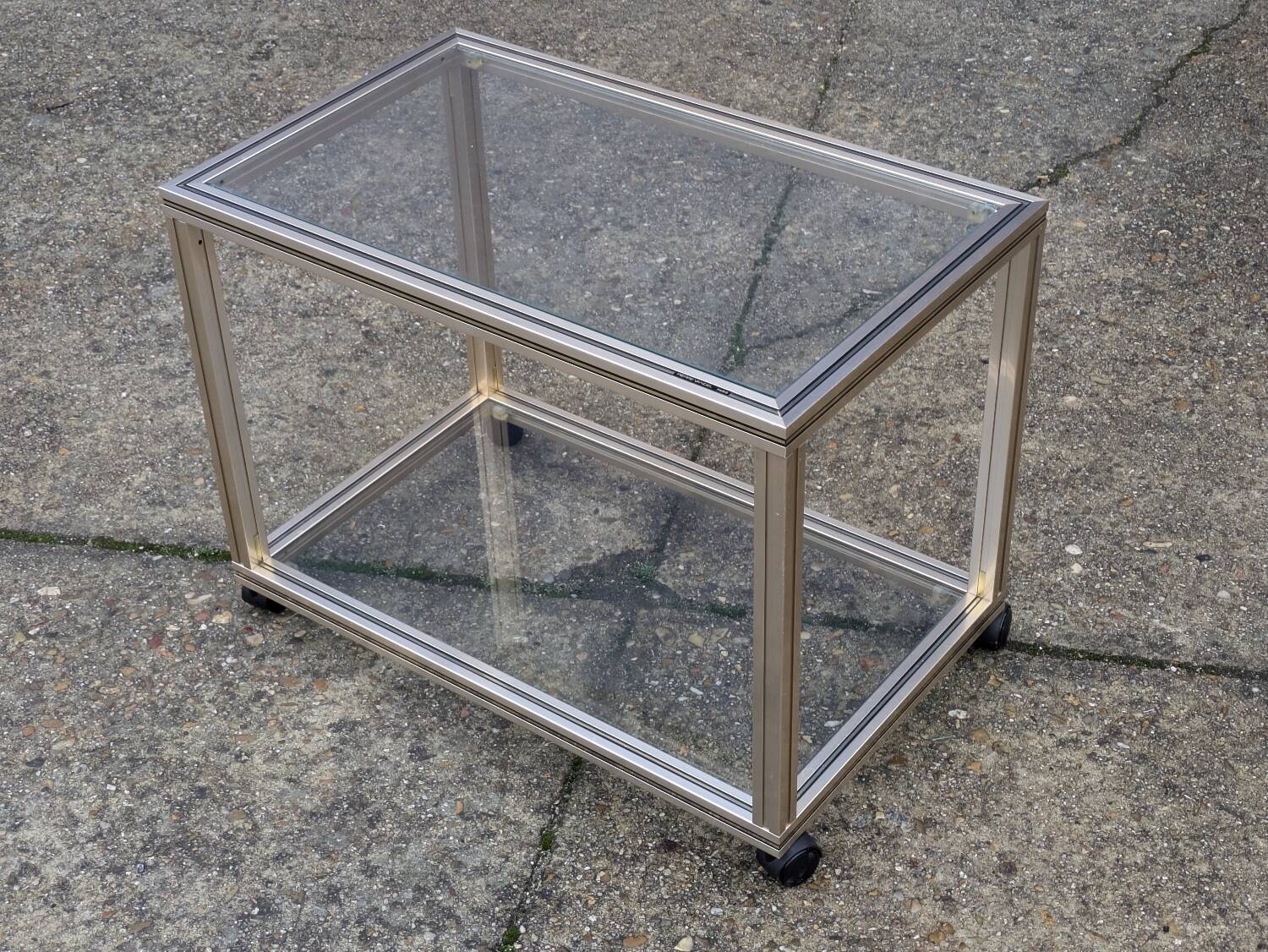 Small serving table on wheels Pierre Vandel 1970