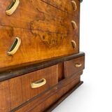 Commode italienne Art déco en ronce de noyer, années 1920