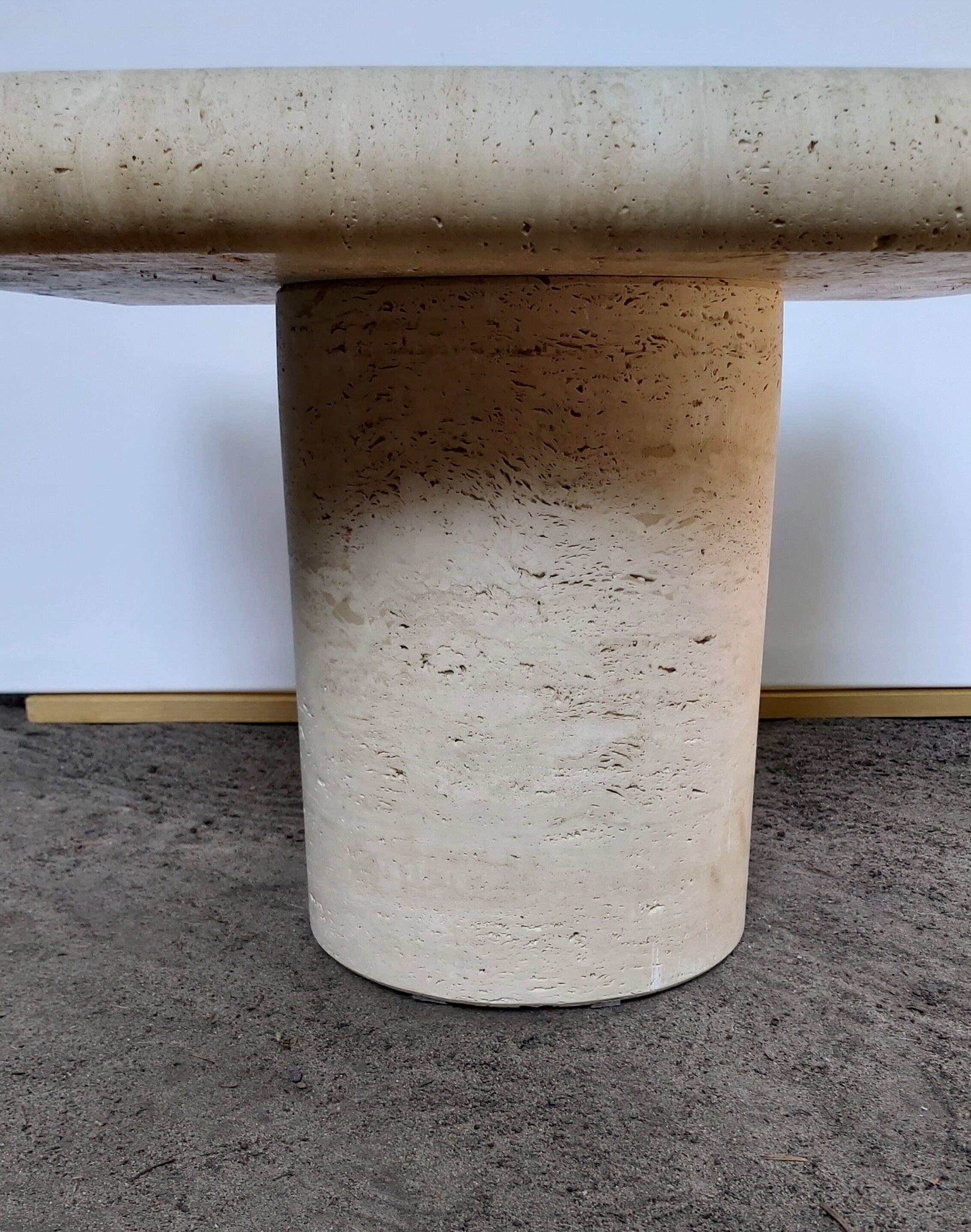 Travertine table, Italy, 1980s