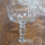 6 old champagne glasses