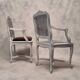 Paire de fauteuils cannés de style régence - bois peint - 19ème
