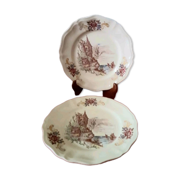 Set of 2 Sarreguemines Balmoral plates