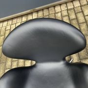Originele zwart lederen Fritz Hansen Swan chair Topstaat!