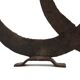Large brutalist wrought iron candle holder, 1950s