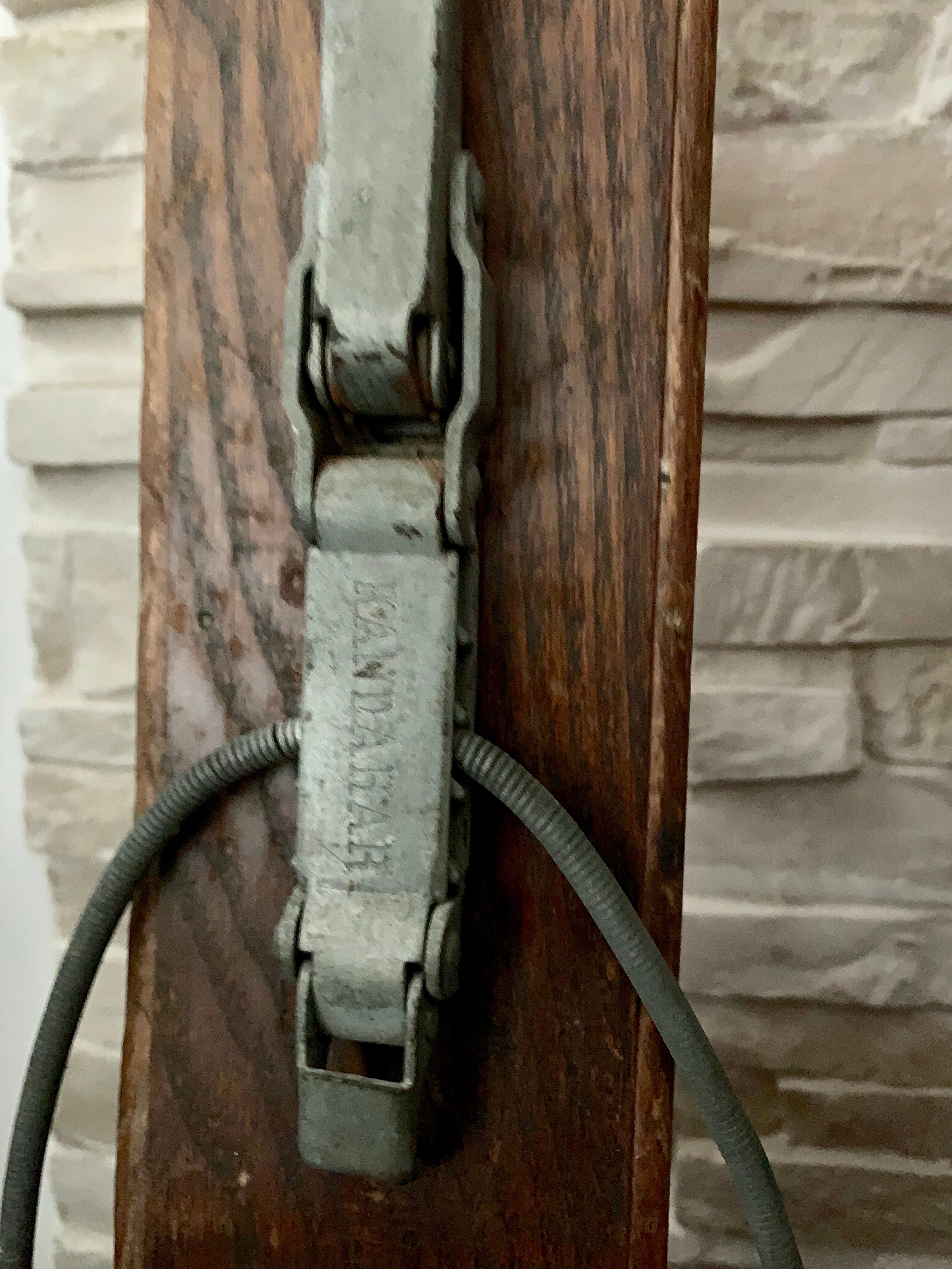 Pair of vintage wooden skis