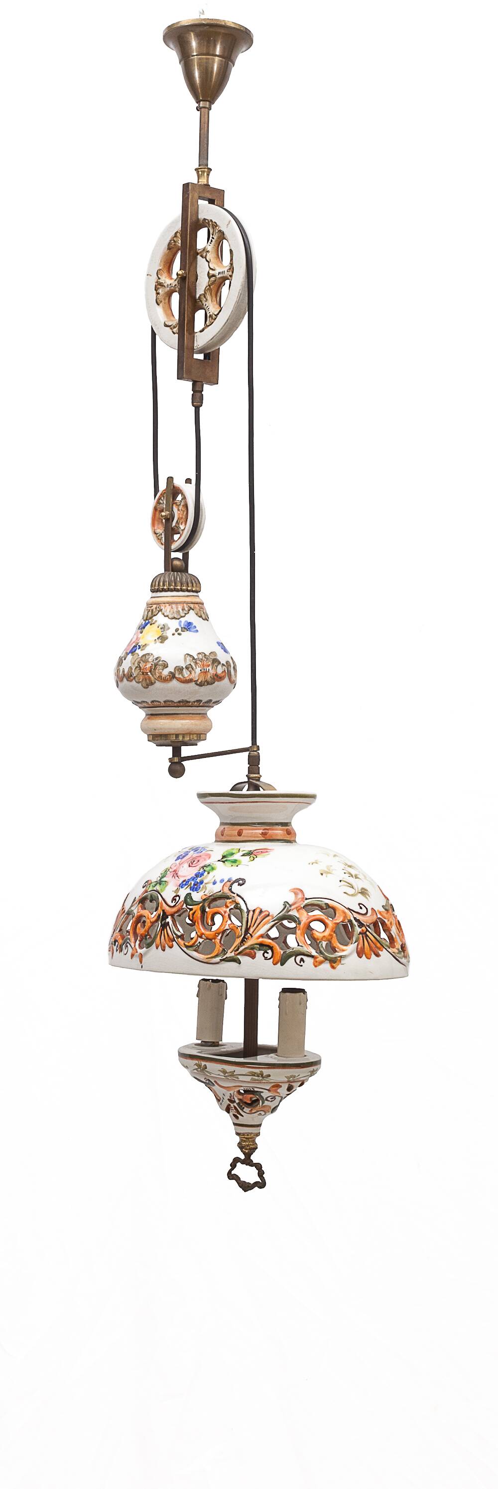 Ceramic up-and-down chandelier