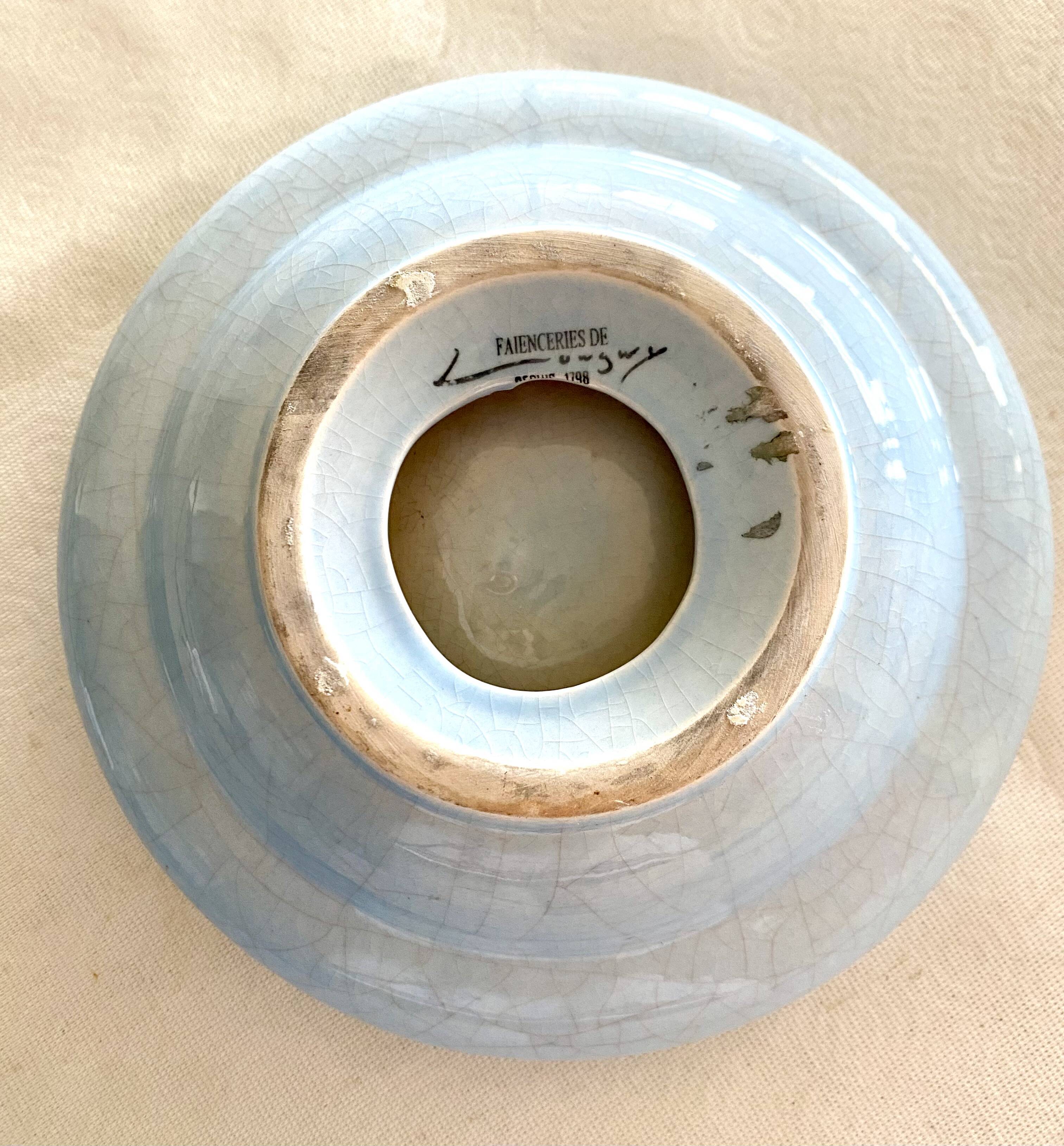 Longwy sky blue ashtray pocket emptier