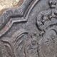 Crown cast iron fireplace plate