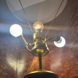 Lamp with printing roller