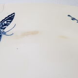 Oval serving dish in Gien earthenware model Bouquet, terre de fer