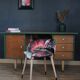 Restored office, 60/70 year, forest green and ancient flowers