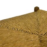Vintage Danish papercord stool rope beech mid century '60s design