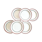 Set of 6 Gien earthenware dessert plates