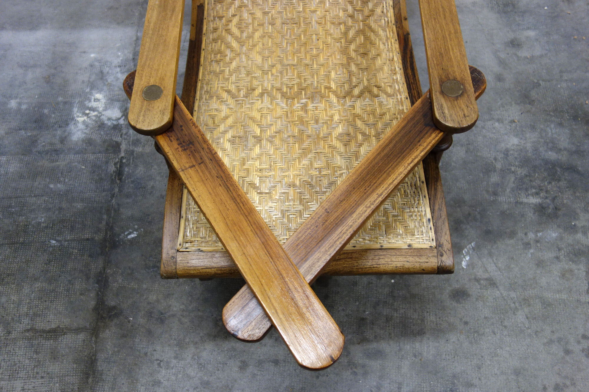 Former colonial armchair of planter late 19th century