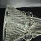 Vintage thick moulded glass/crystal vase Sculptural design Art Deco