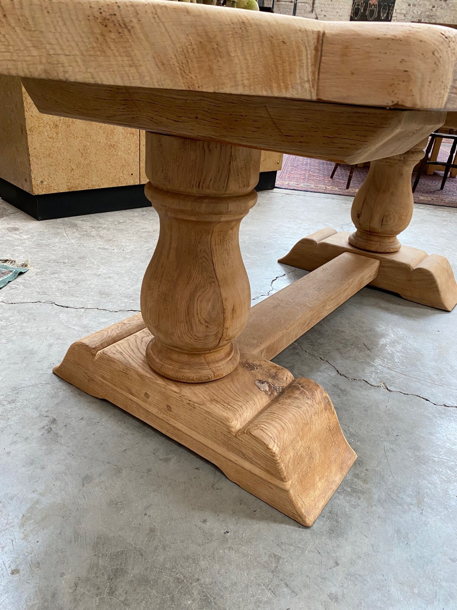Monastery type table in solid oak