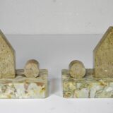 Pair of Marble Bookends from the Art Deco period