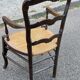 Vintage Provencal chair in solid wood and straw