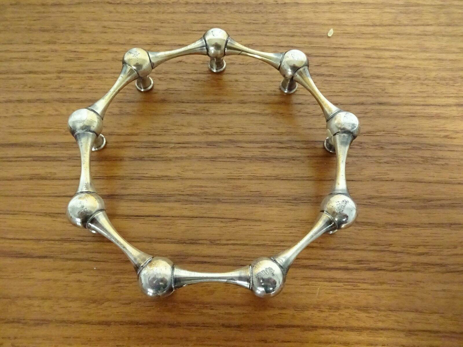 Silver-Plated Brass Candleholder by Jens Quistgaard, 1960s