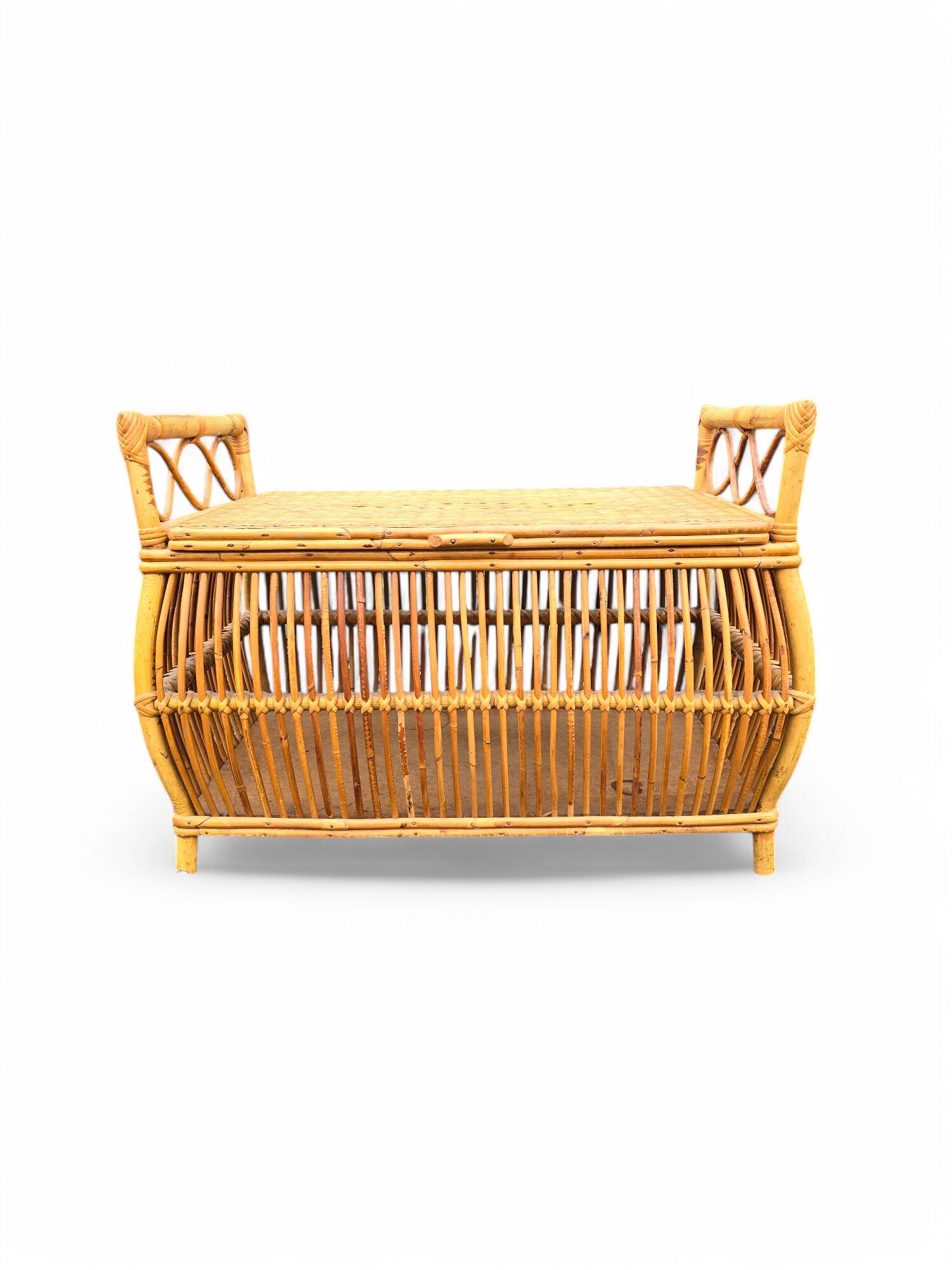 70's Rattan Bench / Chest