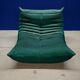 Bottle green velvet Togo living room set by Michel Ducaroy for Ligne Roset, set of 5