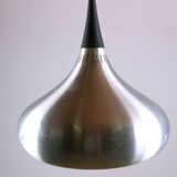 Large Danish pendant light in chrome metal, orient model by Jo Hammerborg for Fog & Morup 1960.